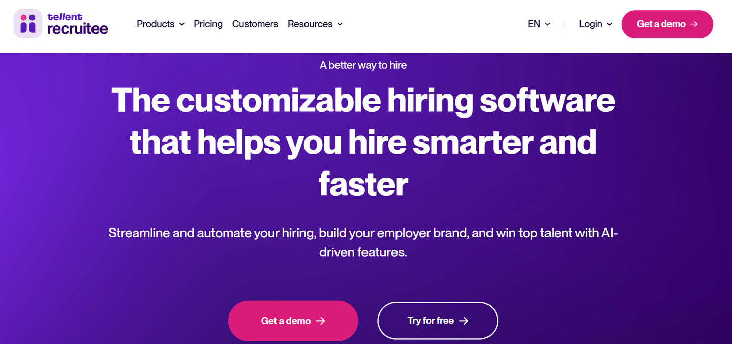 Recruitee's website