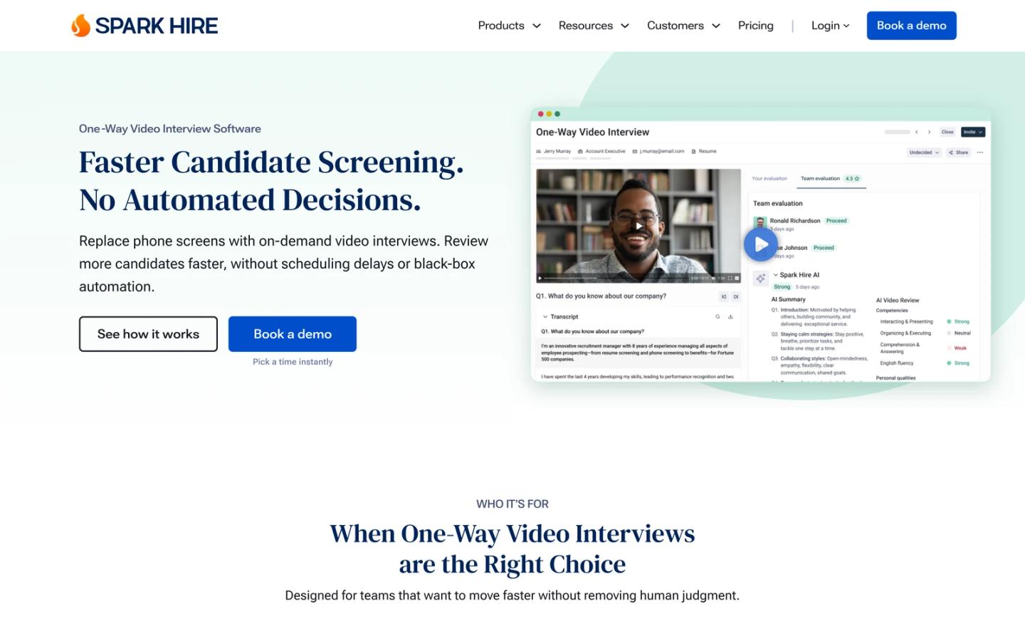 Spark Hire Homepage
