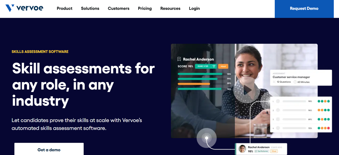Vervoe's website
