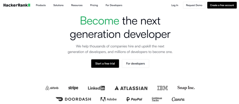 HackerRank's website