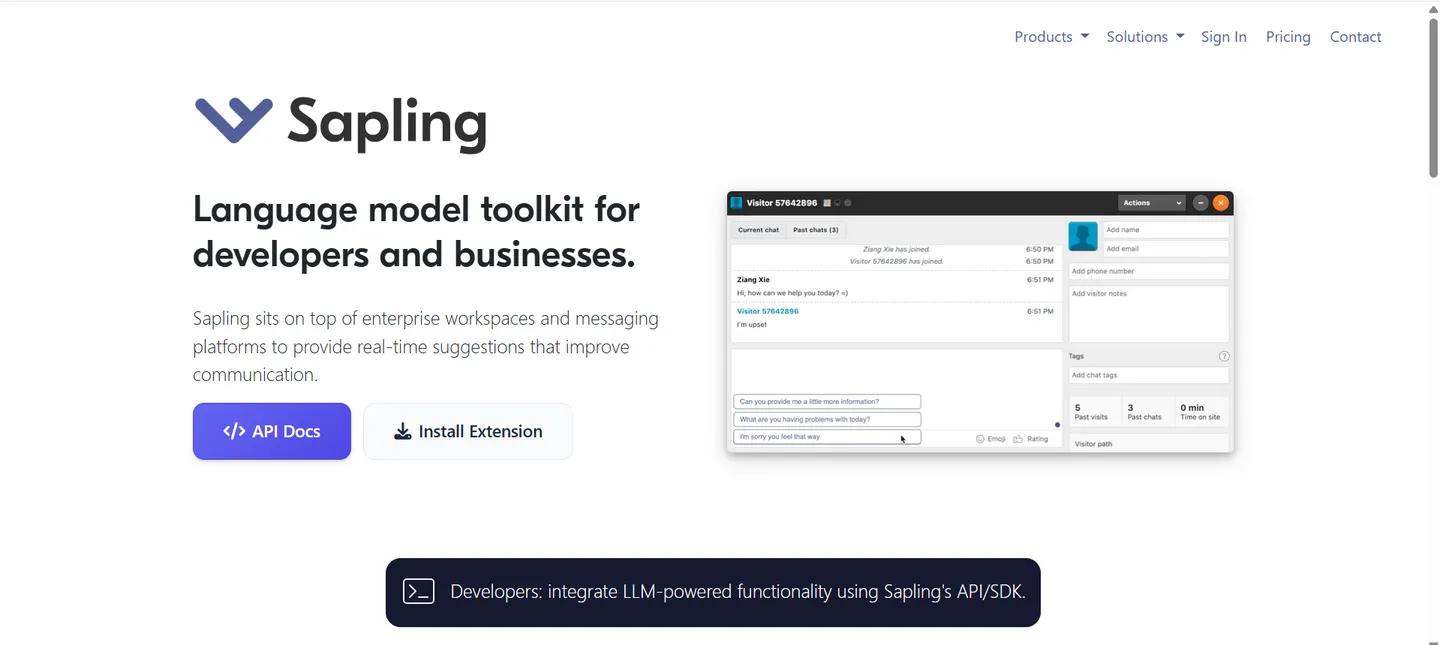 Sapling Homepage