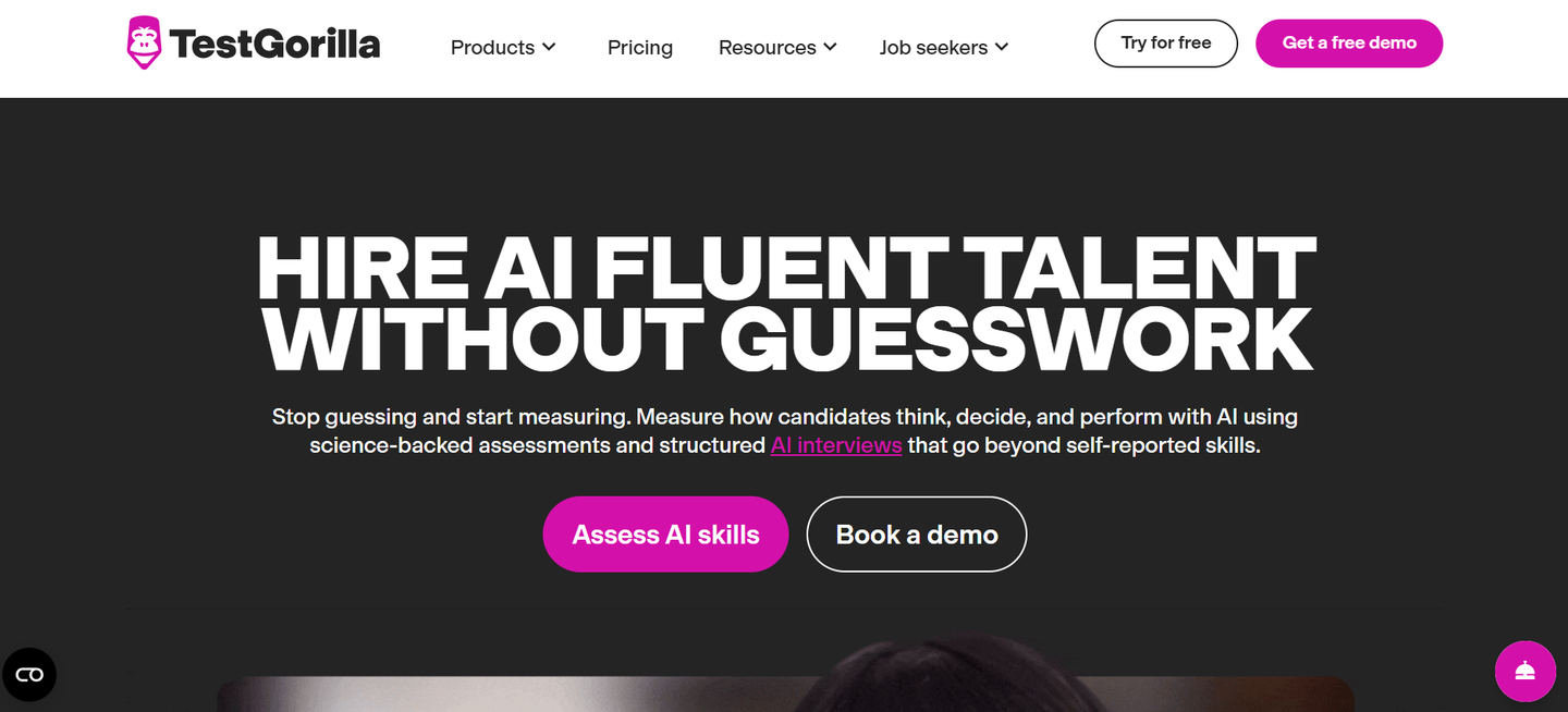 TestGorilla's website