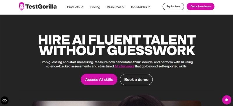 TestGorilla's website