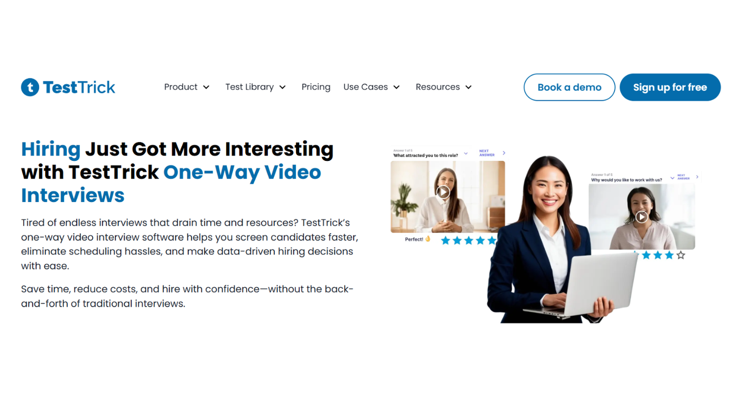 TestTrick-One Way Interview Software