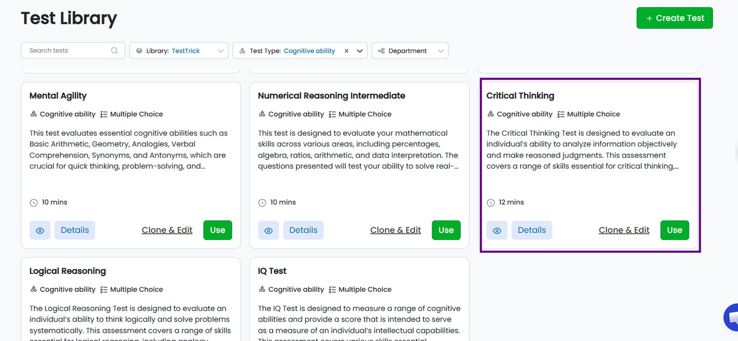 Critical Thinking Skills- TestTrick