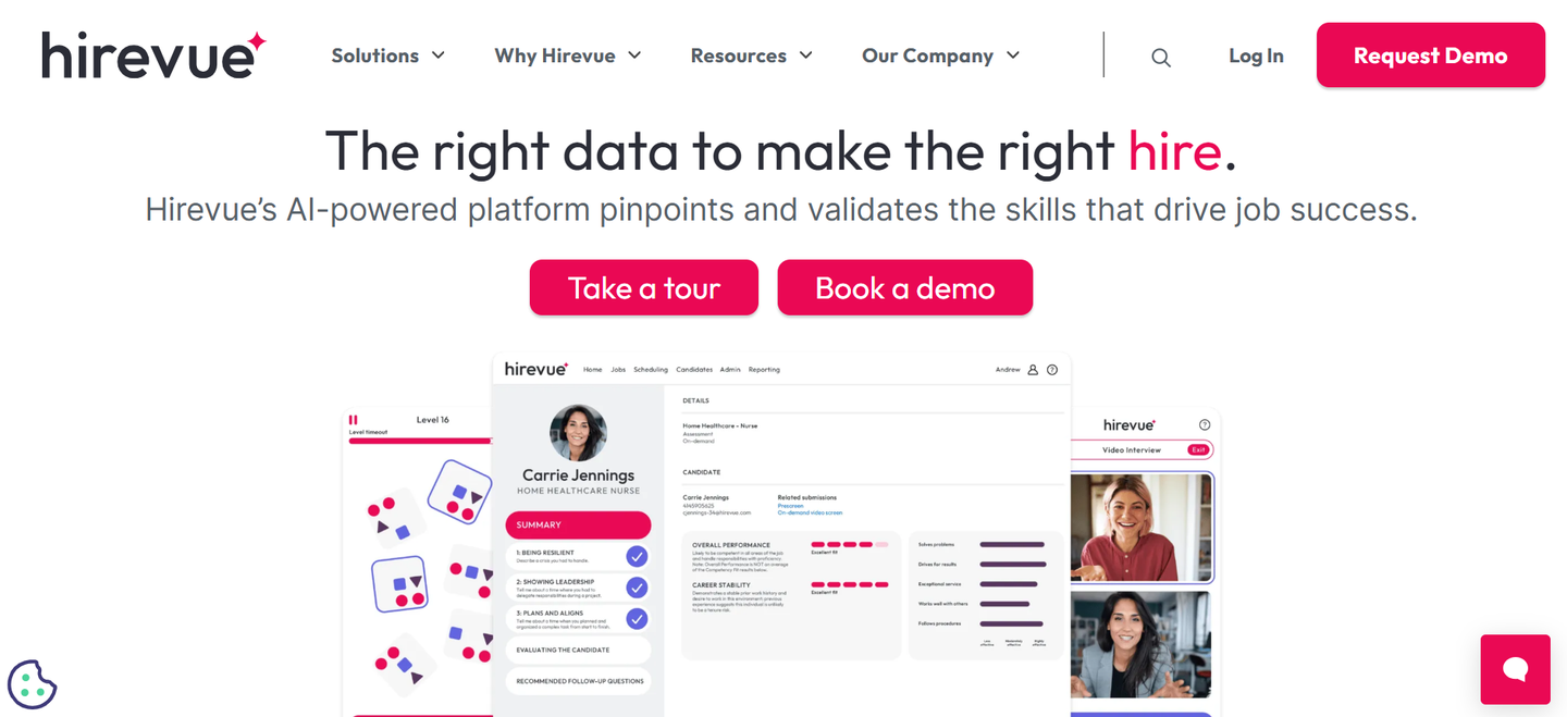 HireVue website