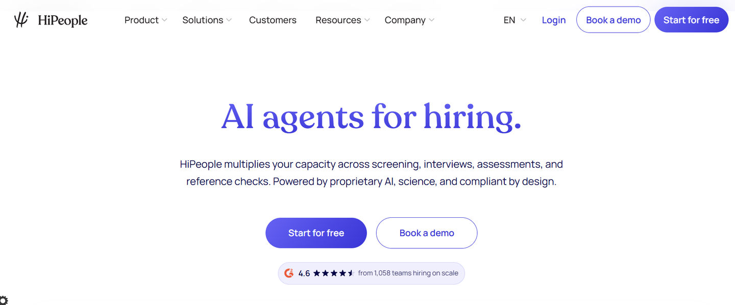 HiPeople's website