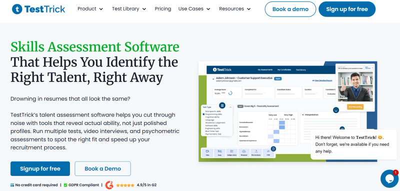 TestTrick's assessments