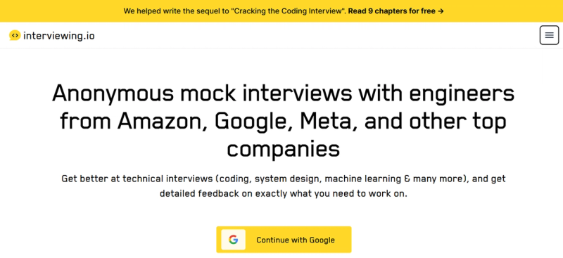 Interviewing.io's website