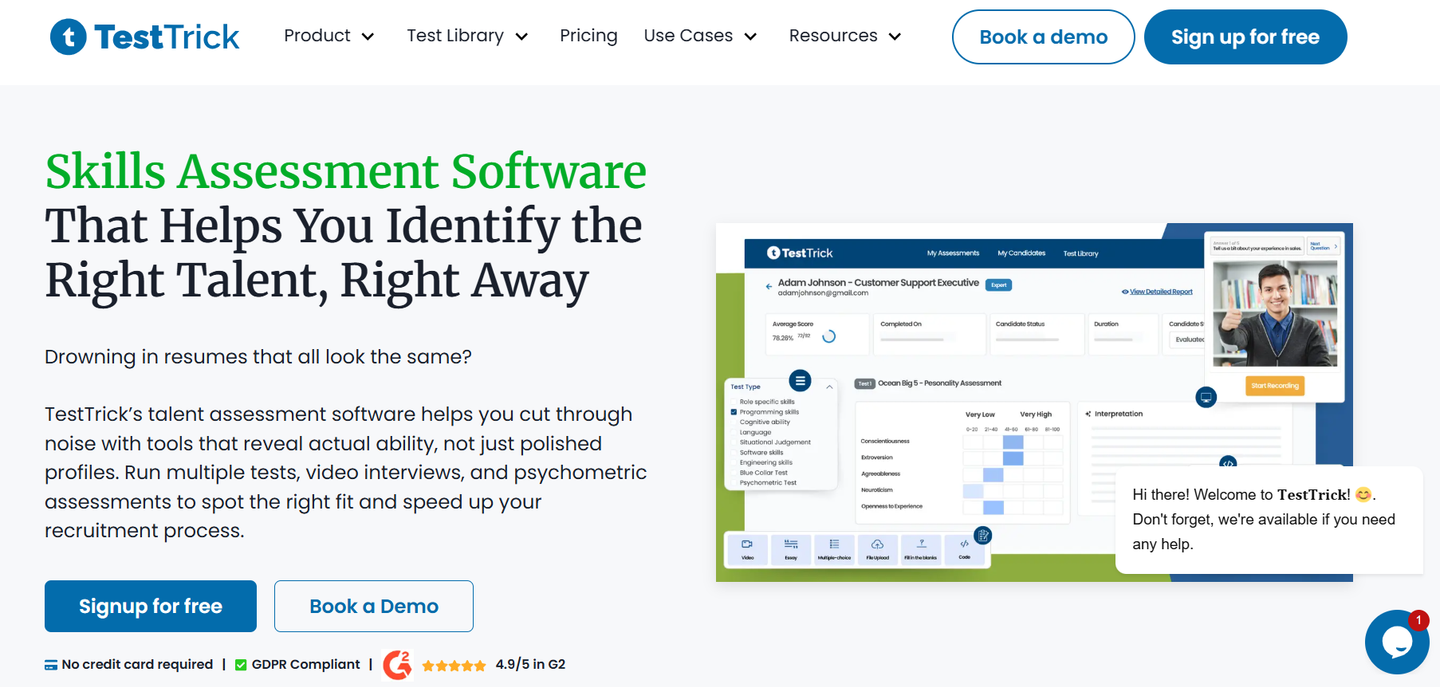 TestTrick website