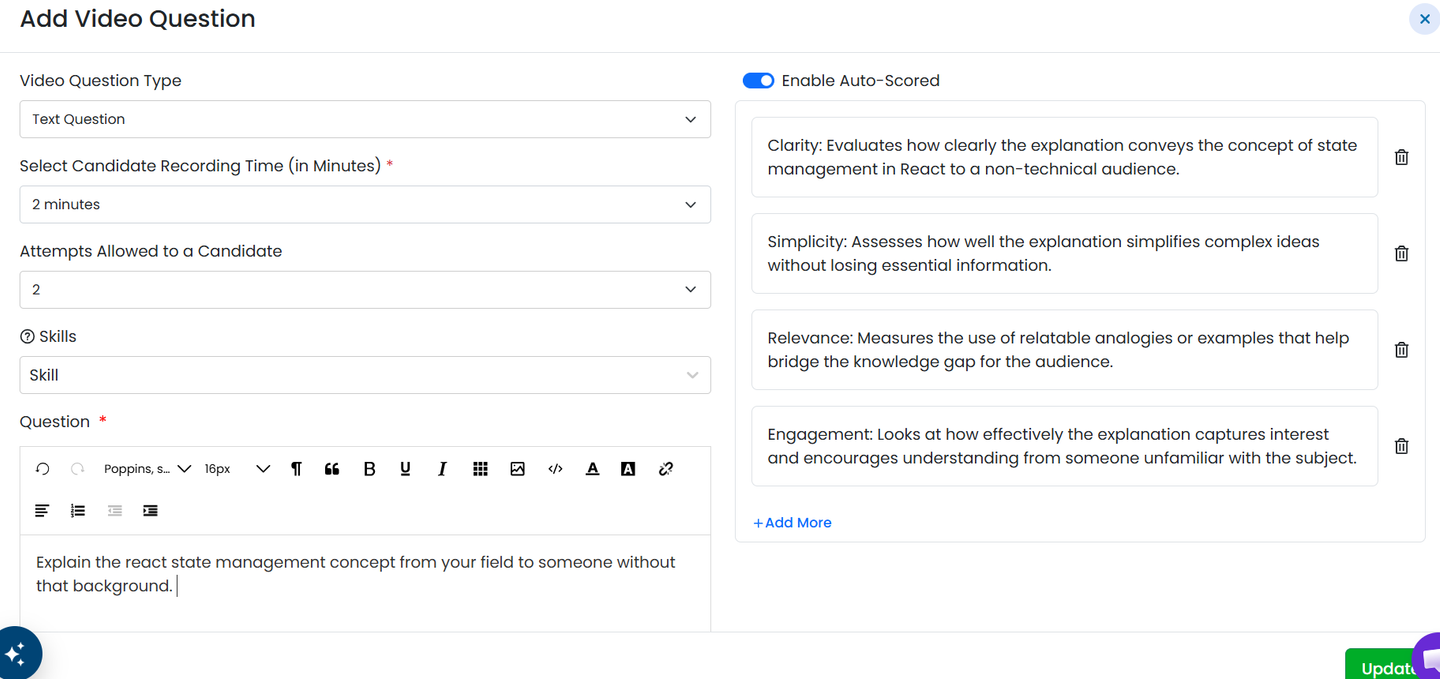 AI Generated Criteria - TestTrick