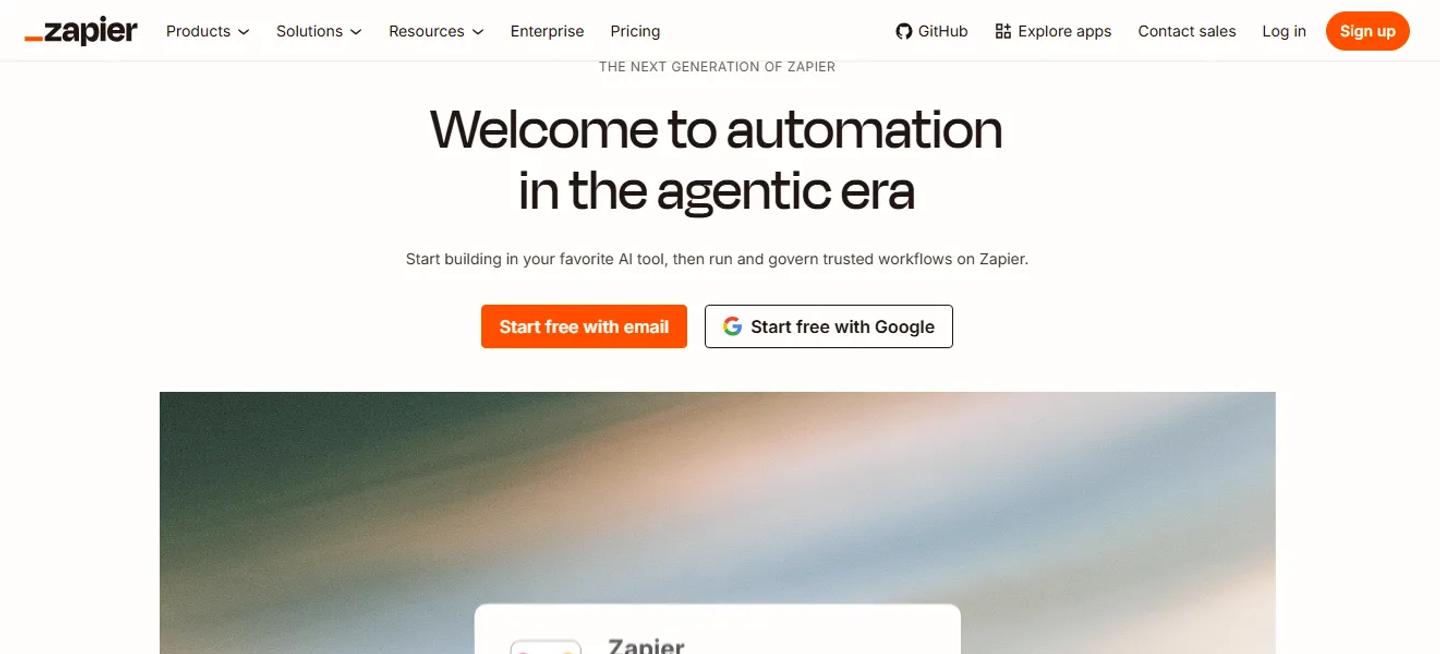 Zapier Homepage