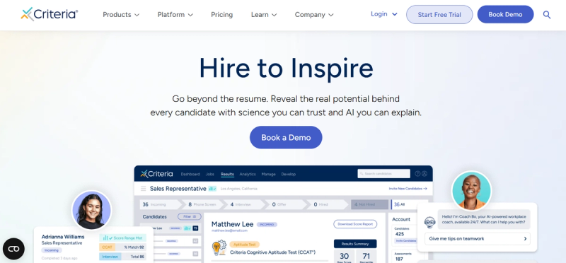 Criteria Corp's website