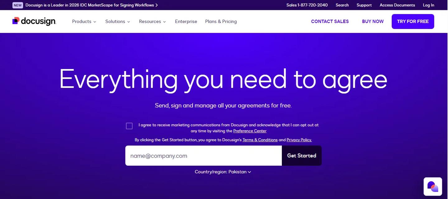 DocuSign Homepage