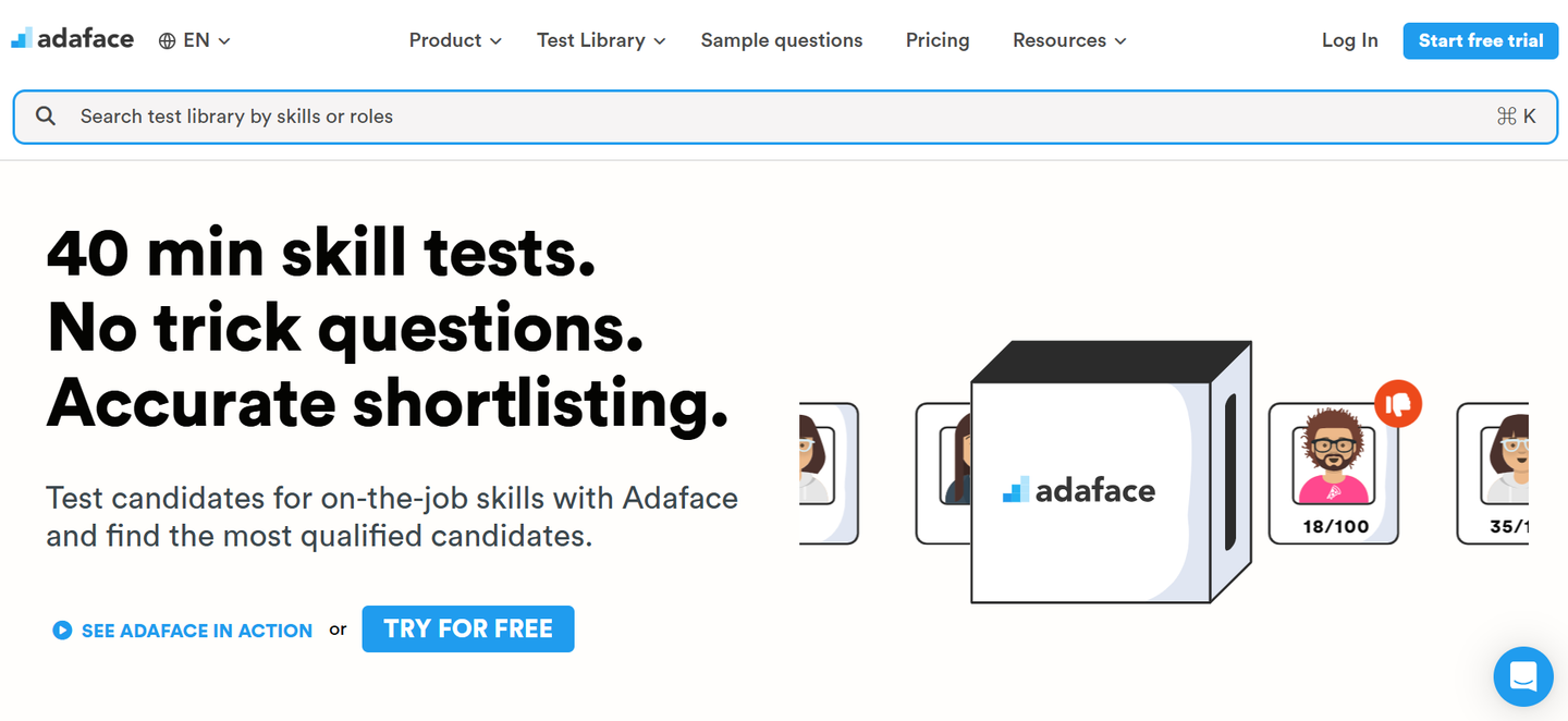 Adaface website
