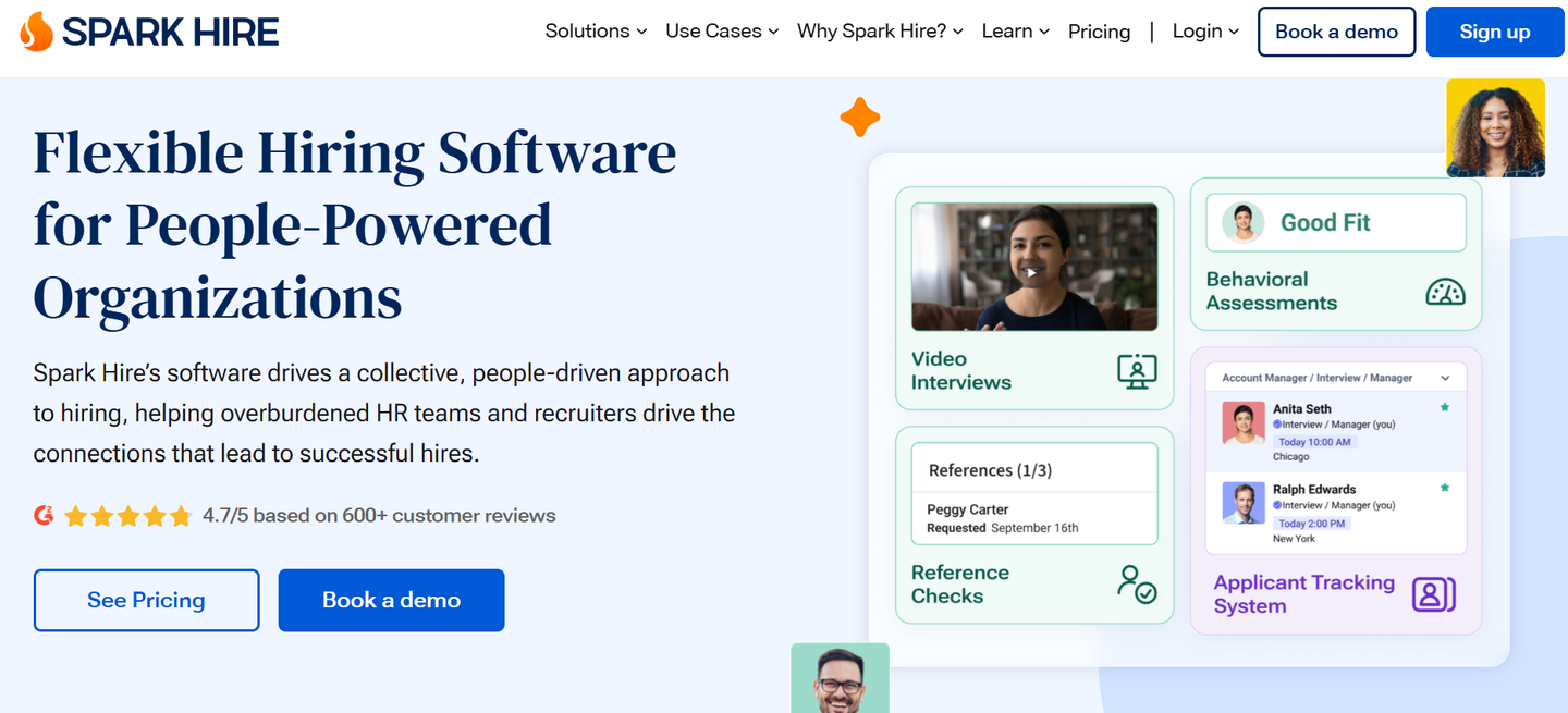 Spark Hire's website