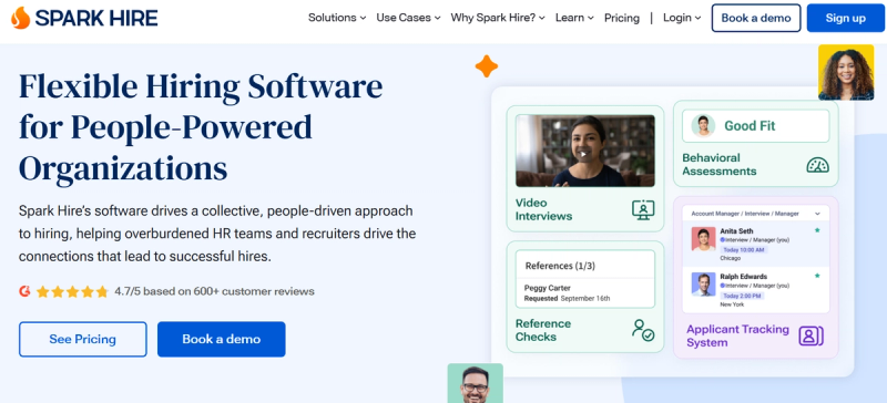 Spark Hire's website