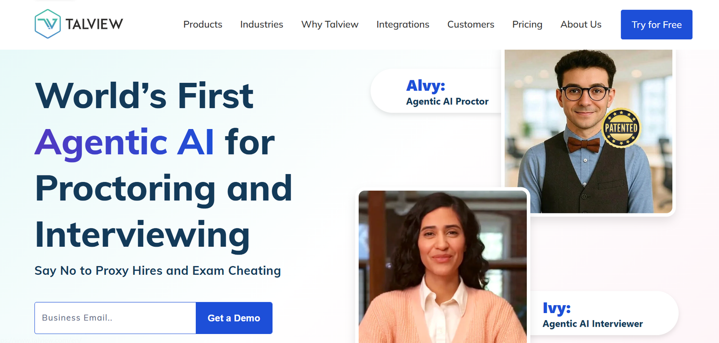 Talview's website