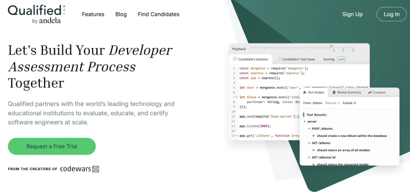 Qualified's website