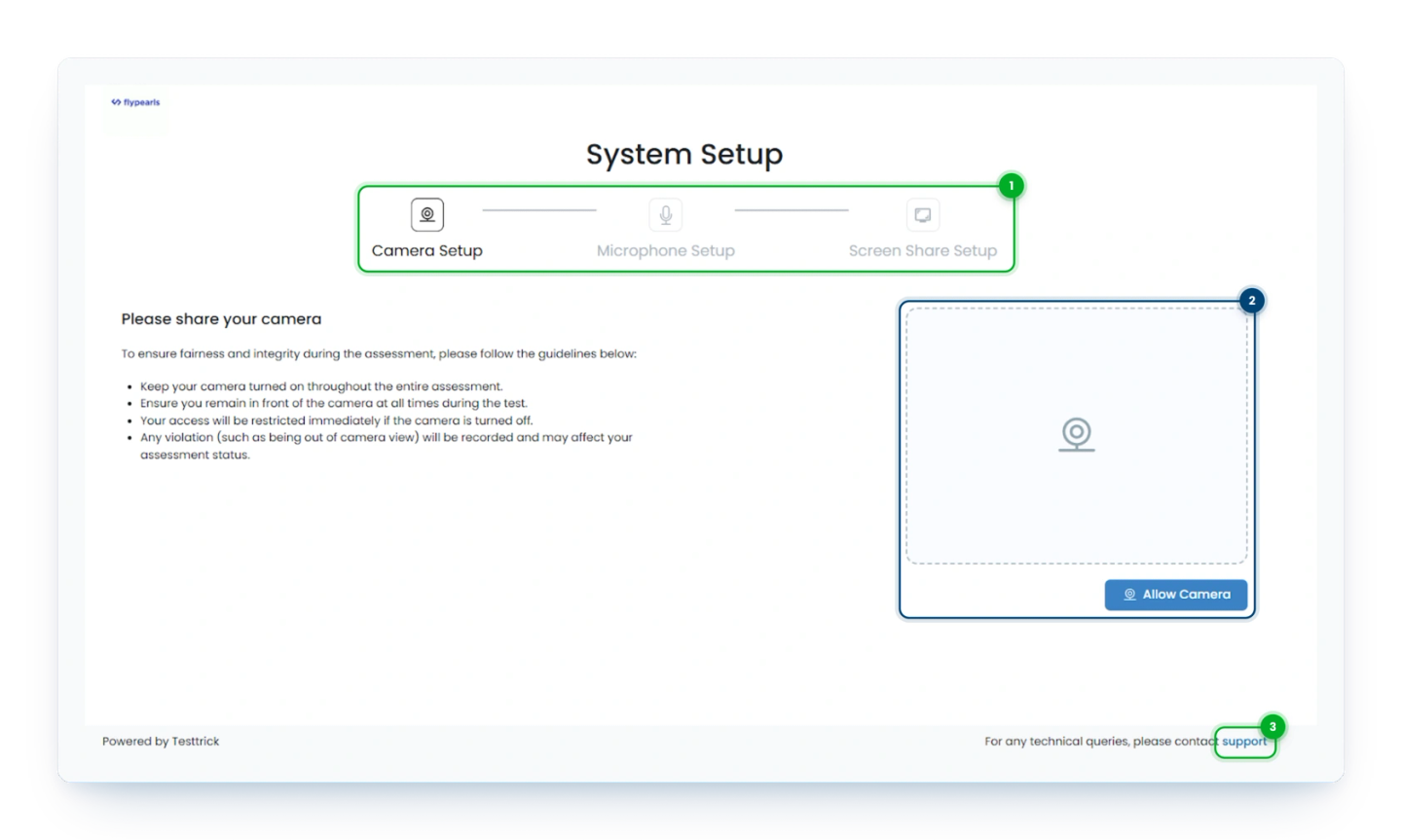 Candidate Support Setup