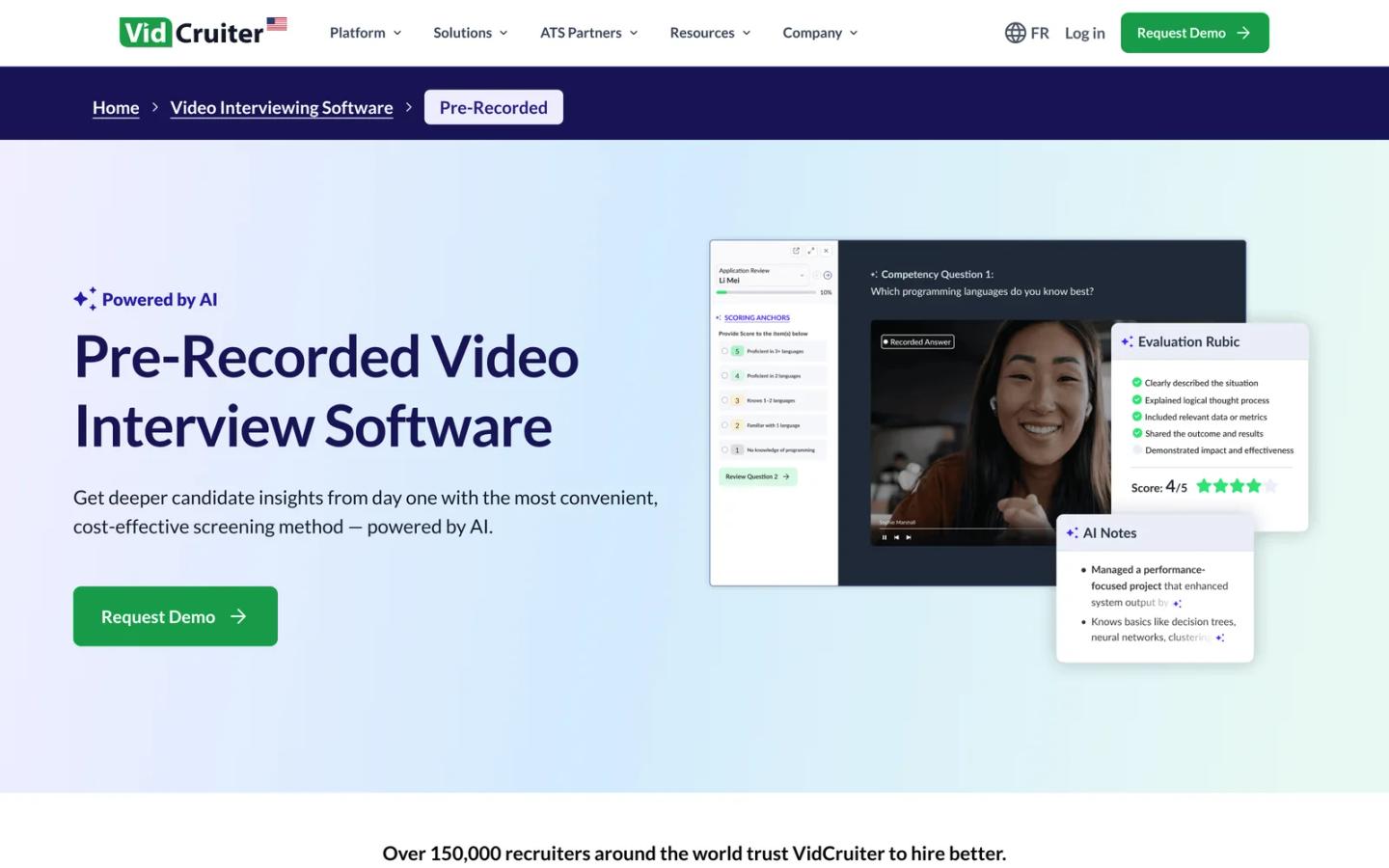 Vidcruiter Video Interview