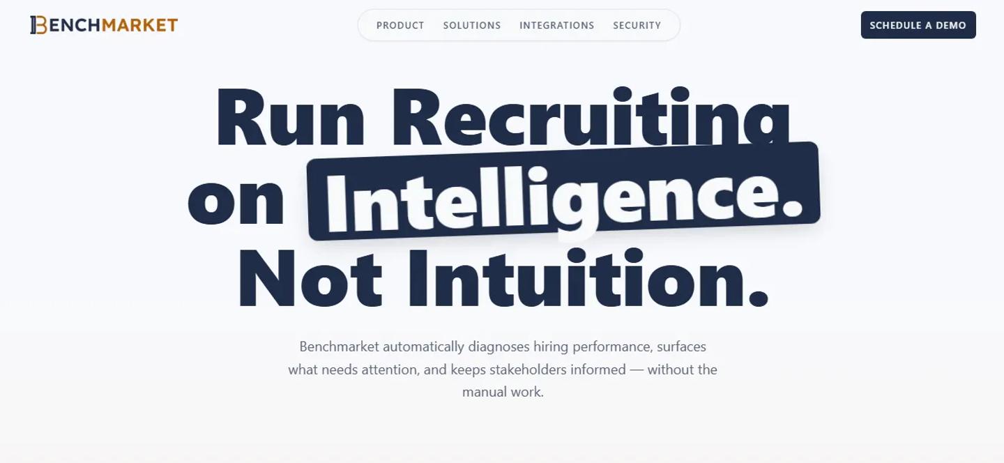 BenchMarket Homepage