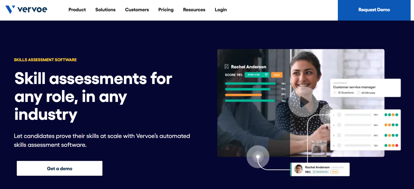 Vervoe's website