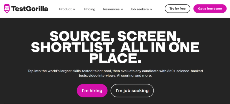 Testgorilla-website