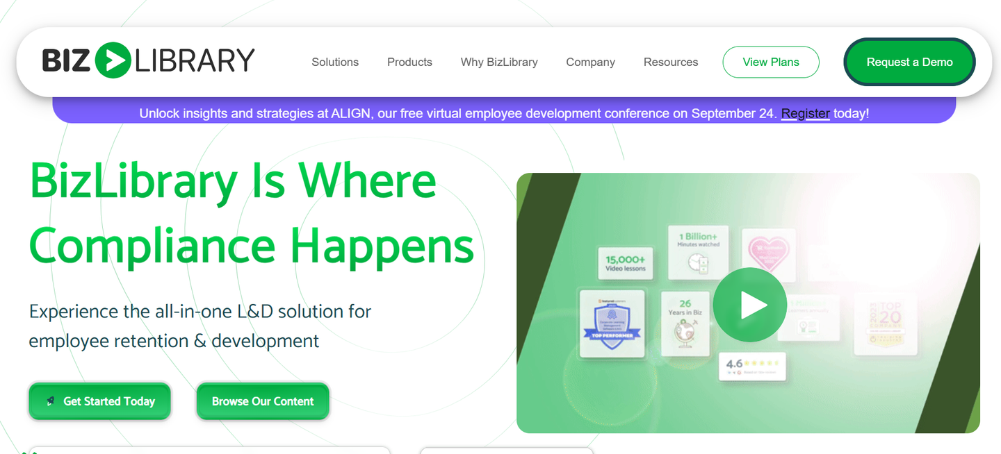 BizLibrary's website