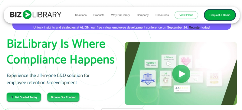 BizLibrary's website