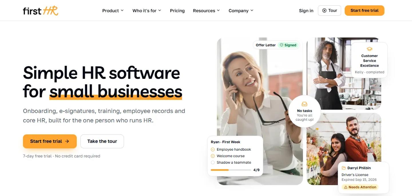 FirstHR Homepage