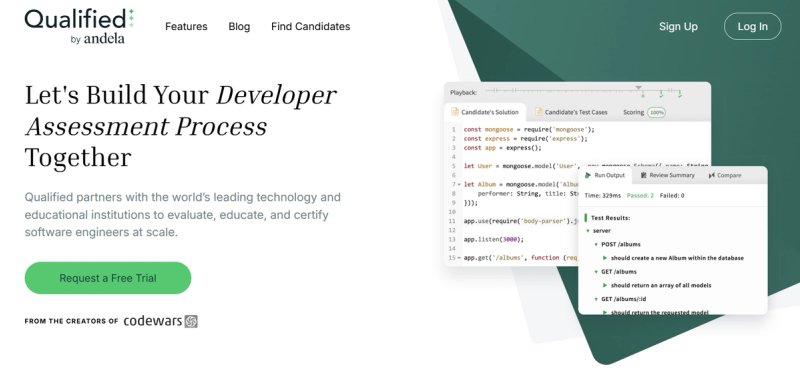 Qualified.io's website