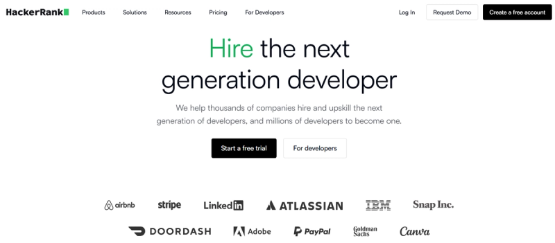 HackerRank's website