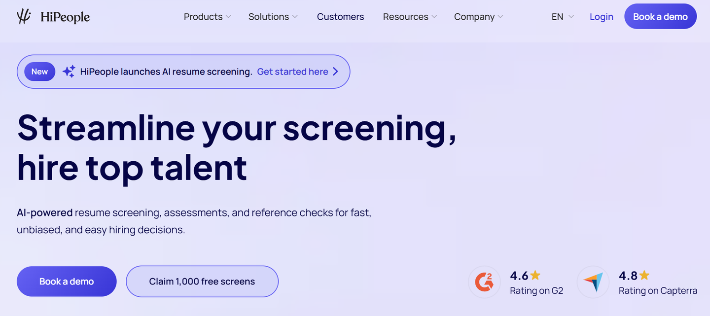 HiPeople's website