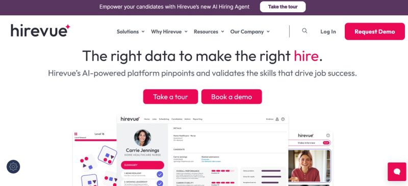 HireVue's website