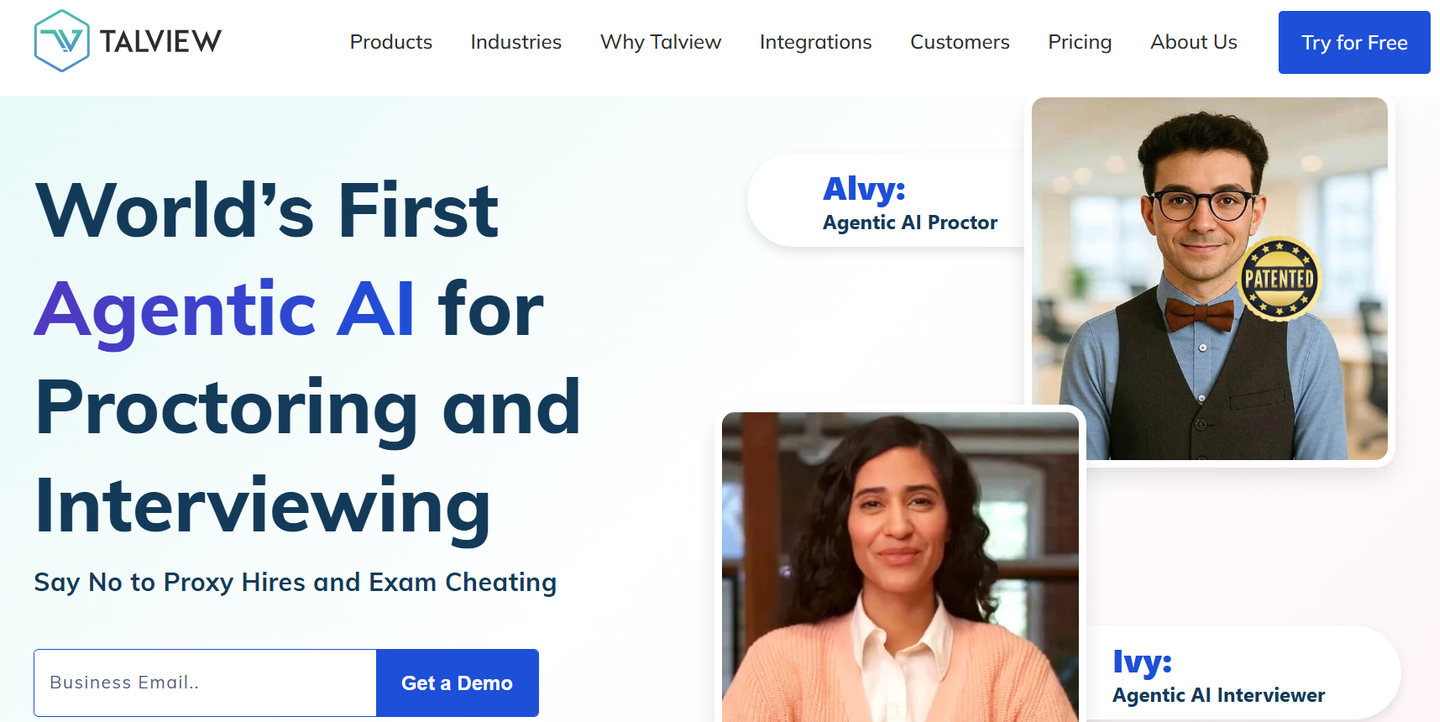 Talview's website