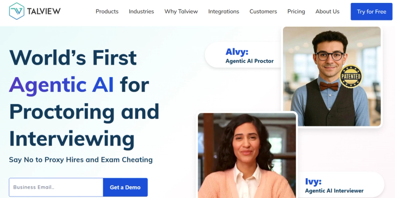 Talview's website