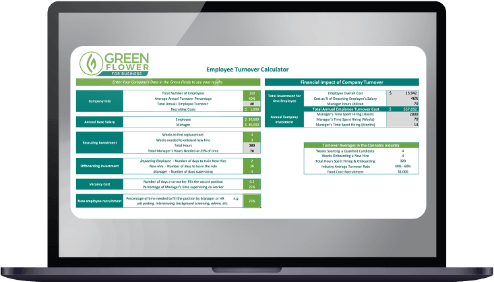 Laptop open to GreenFlower calculator