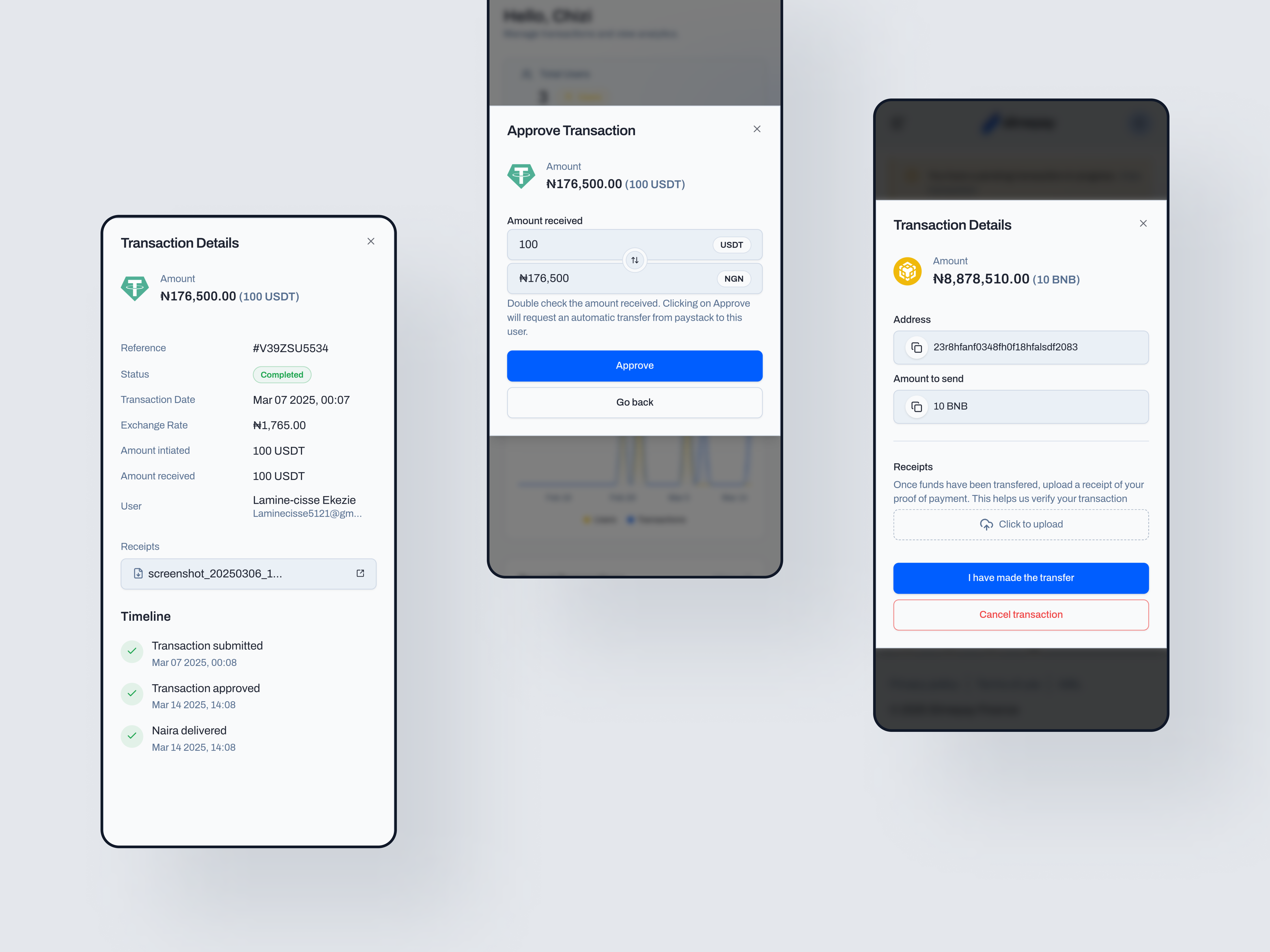 Slimepay admin transactions