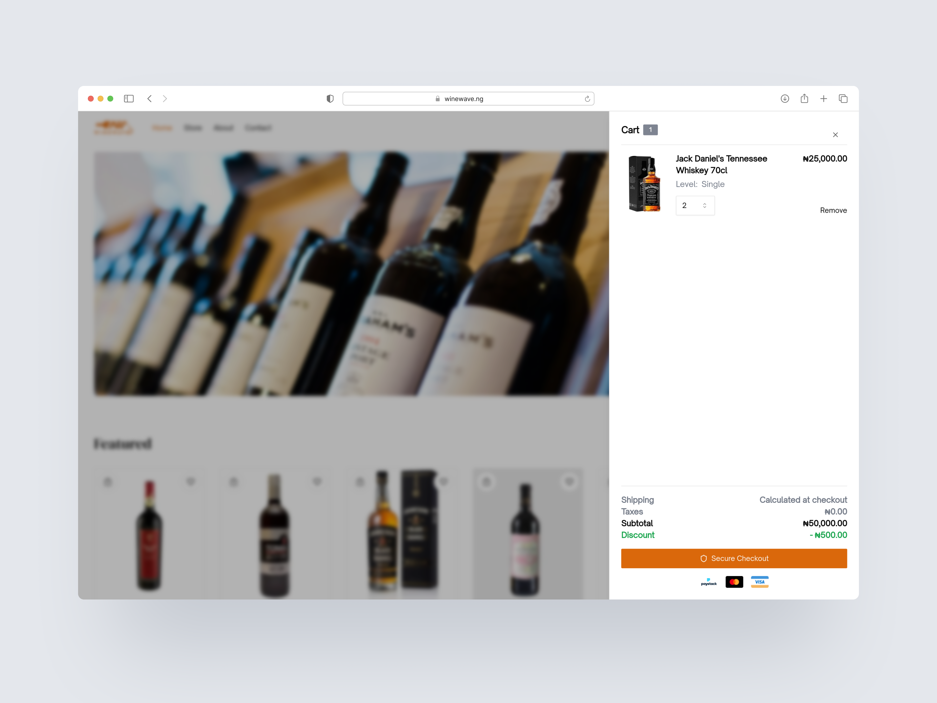 Winewave cart preview