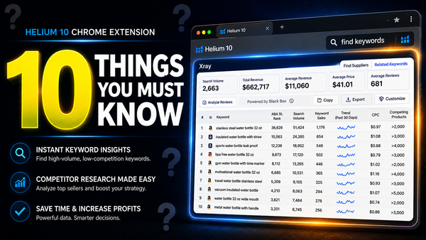 10 Less Known Things About The Helium 10 Chrome Extension