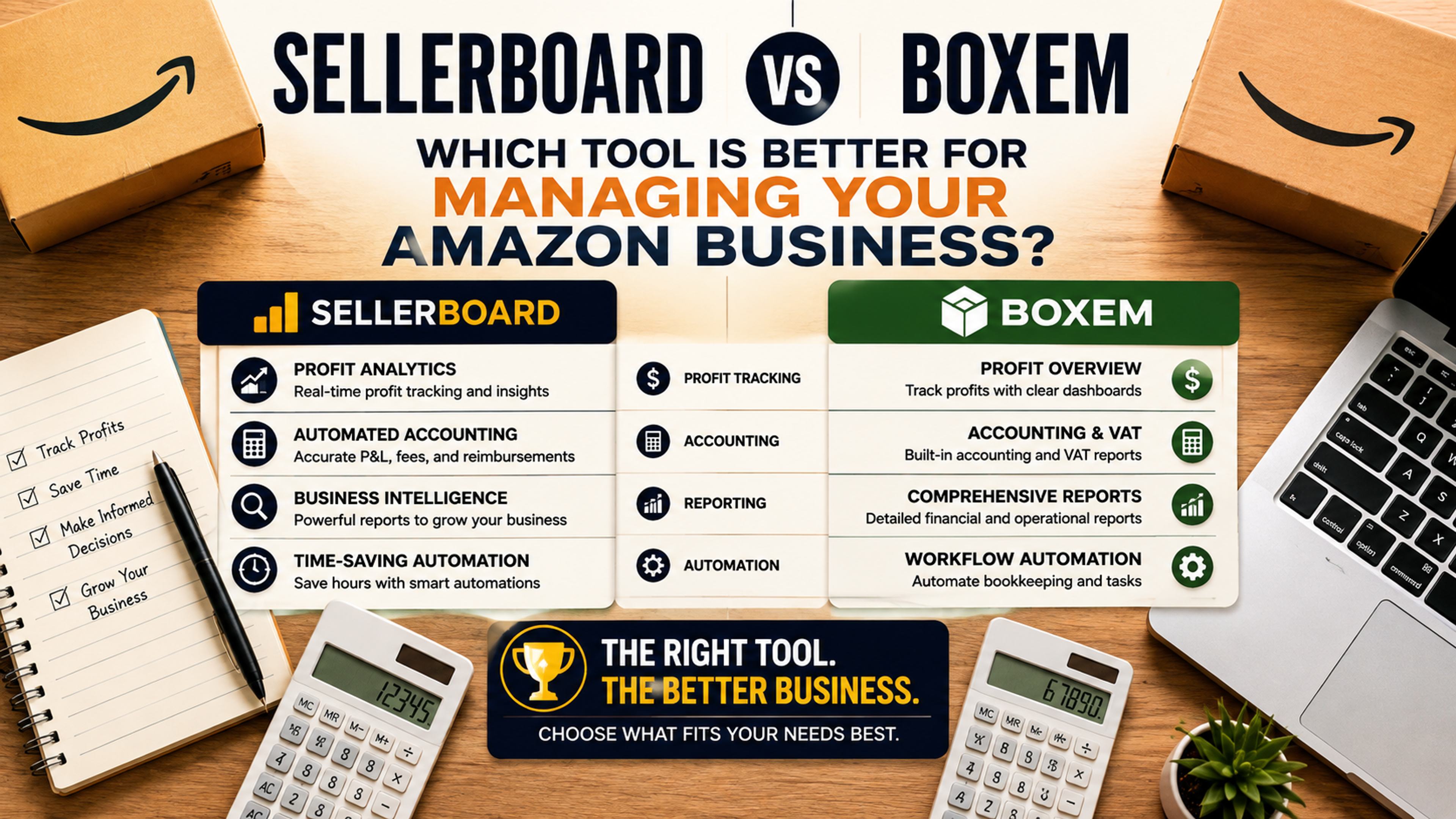 Sellerboard vs Boxem: Which Tool Is Better for Managing Your Amazon Business?