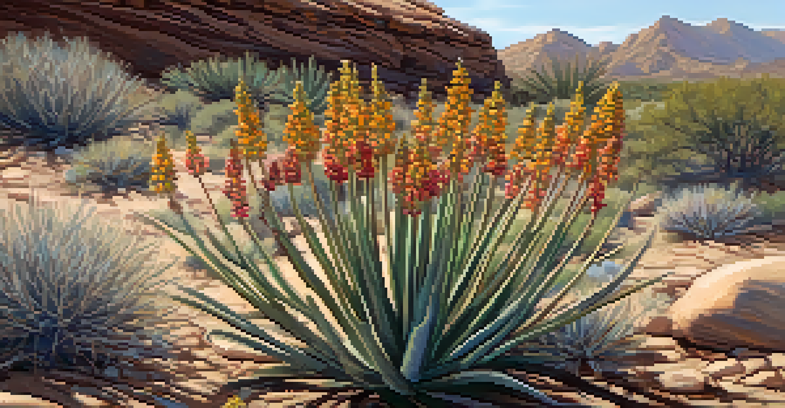 Close-up of a blooming desert wildflower in Tucson's landscape.