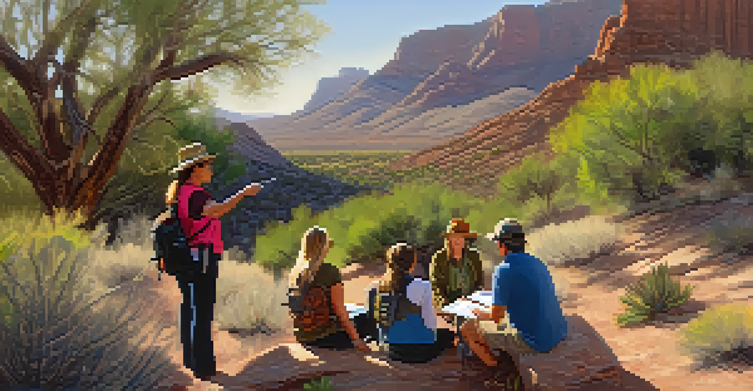 Participants engaged in a workshop identifying native plants in Tucson's national parks.
