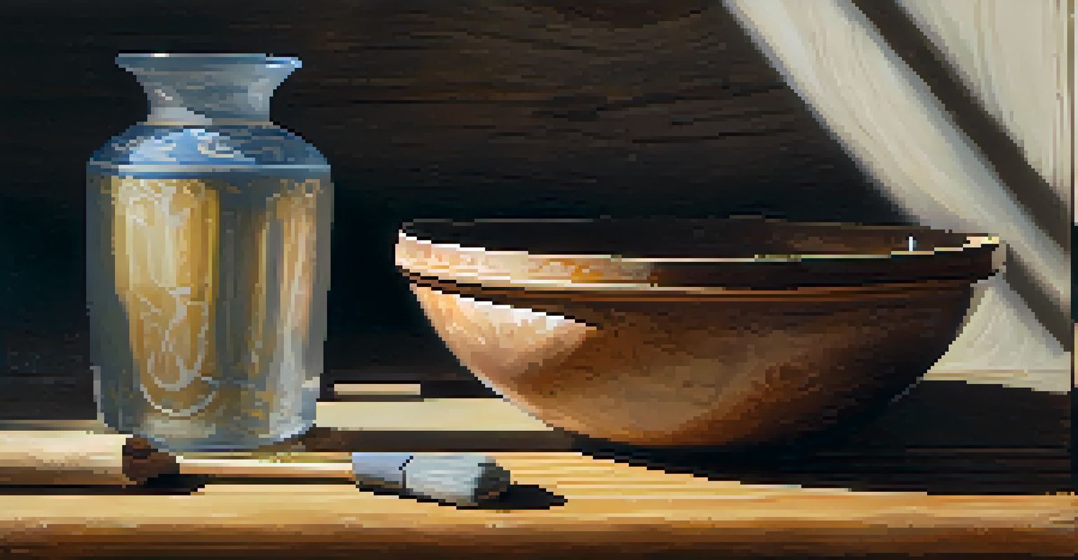 A close-up of an ancient artifact from the Presidio, showcasing its texture and details on a rustic table with the Presidio in the background.