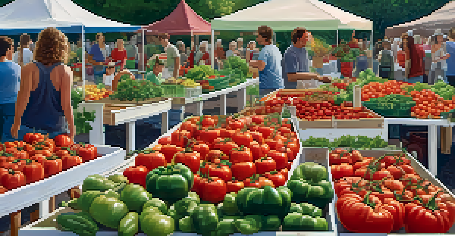 A harvest festival in a community garden with fresh produce and people sharing recipes.