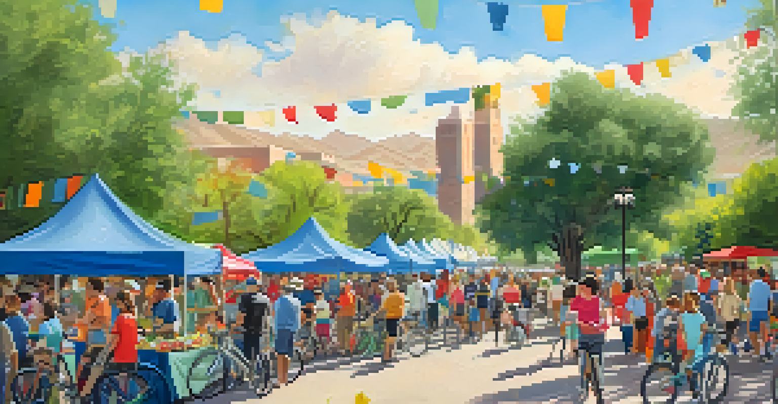 Families and friends participating in 'Bike to Work Day' in Tucson, showcasing community engagement in cycling.