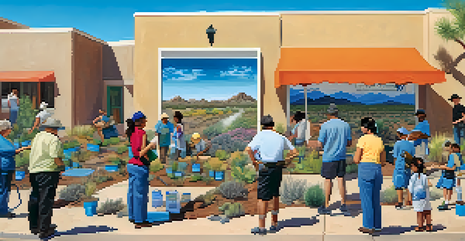 Residents participating in a community workshop on water conservation.
