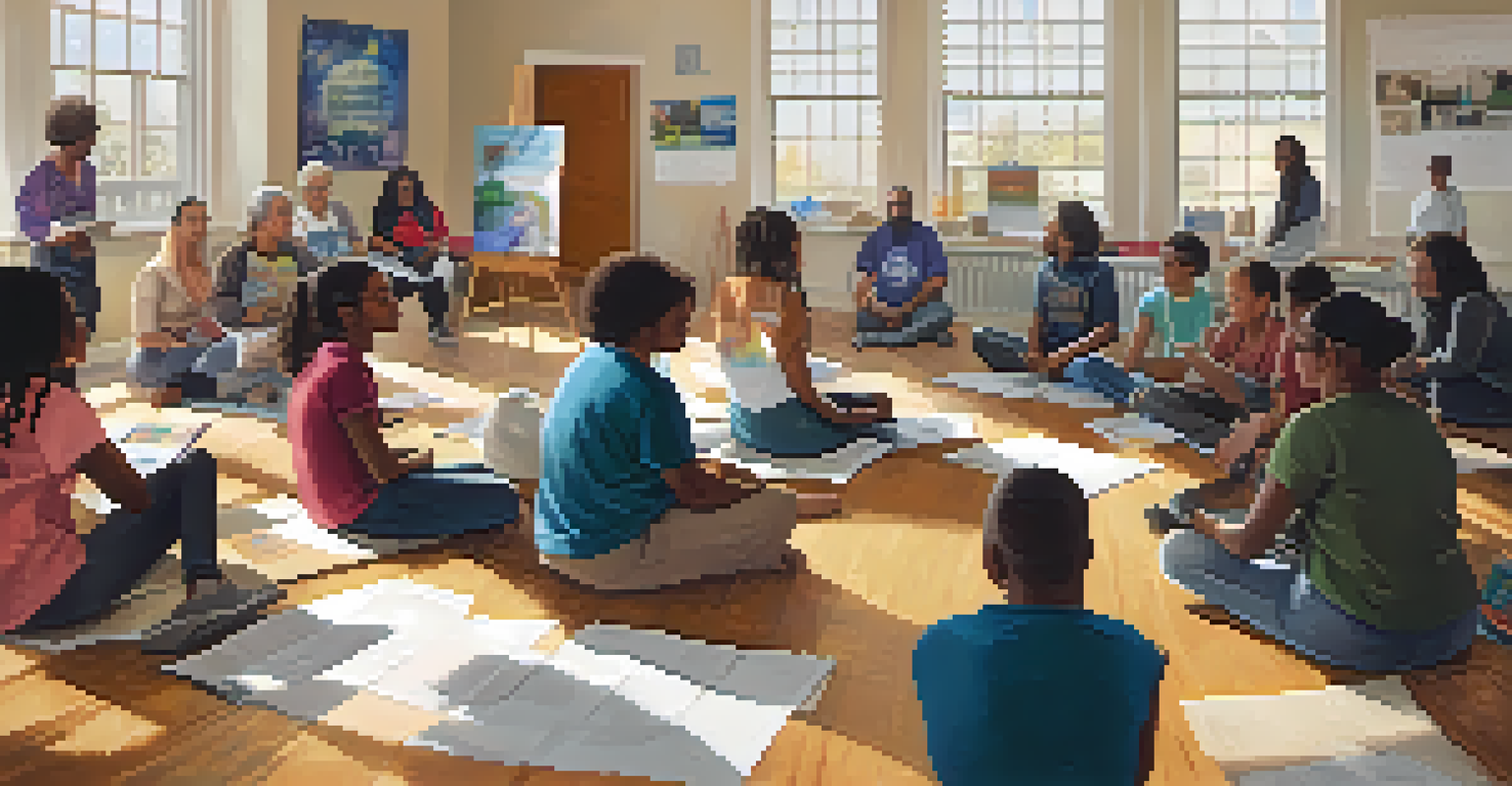 A community workshop in Tucson focused on civil rights education with diverse participants engaged in discussion.