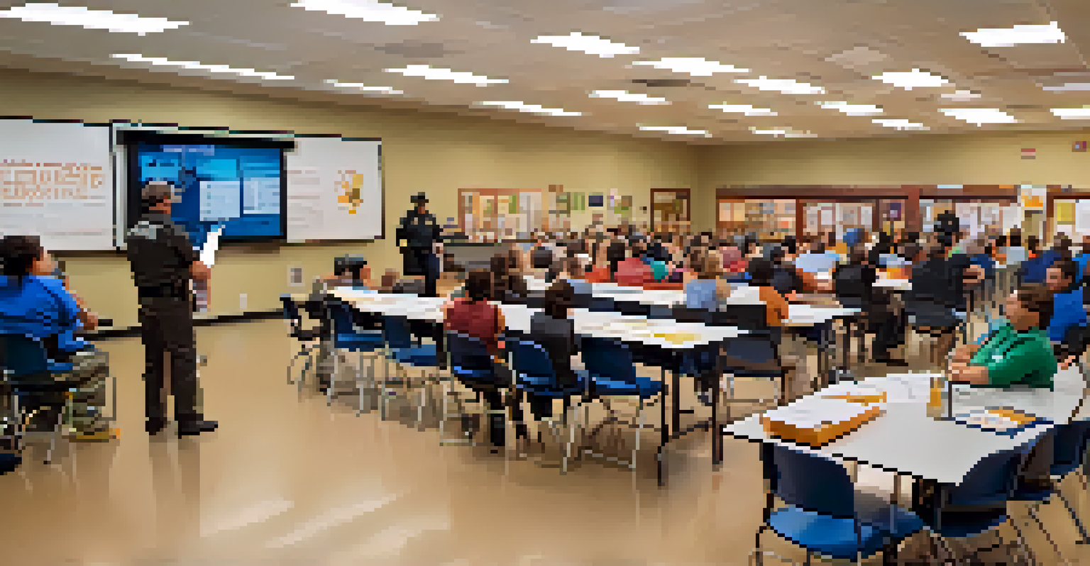 An informative workshop in Tucson where public health officials teach emergency preparedness skills to an attentive audience.